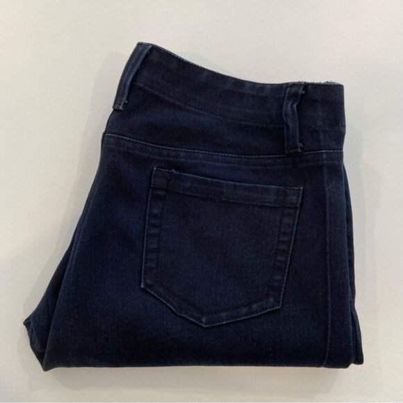 Simon Chang women black beaded jeans straight leg mid rise silver studs size 6 - Picture 4 of 14